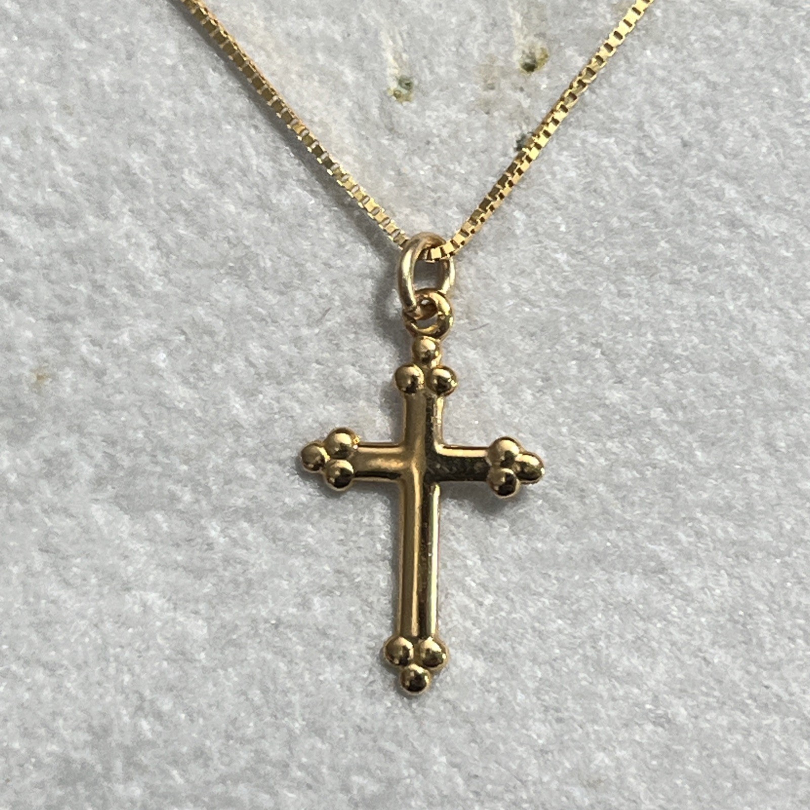 14k Gold Cross Necklace