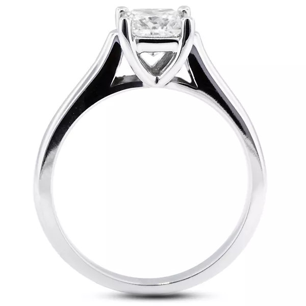 Solitaire Engagement Ring 14K Gold 3.05 Carat Princess Lab-Grown Diamond G VS1
