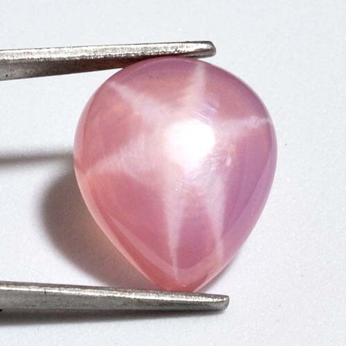 8.90 Ct 14.5×12.2 MM Pear Pink Star Sapphire 6 Rays Lab Created Corundum PST7739