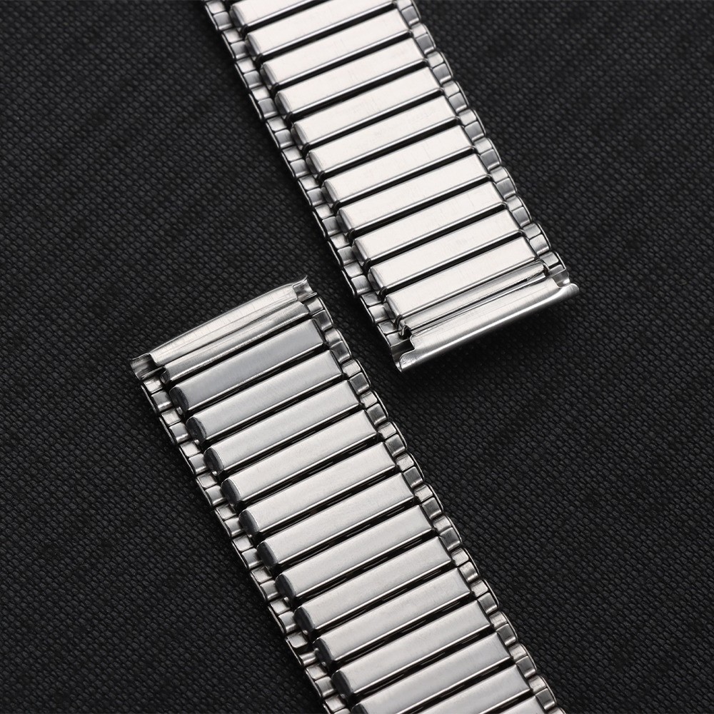 12 14m 16 18 20 22mm Stainless Steel Elastic Watch Band Metal Expansion Straps
