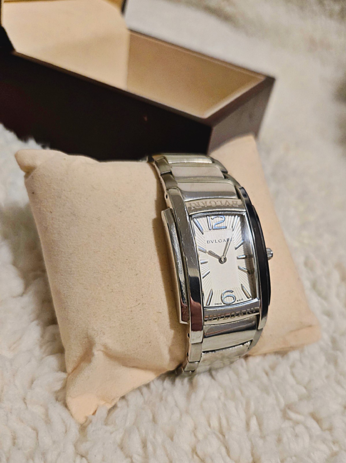 [NEW] BVLGARI Watch RT45S Rettangolo – Silver/Stainless Steel