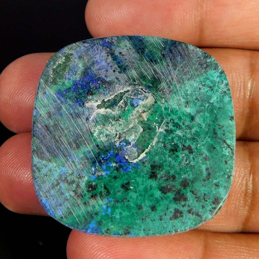78.15Cts. Natural Rare Bluebird Azurite Cushion Cabochon Reiki Healing Gemstone