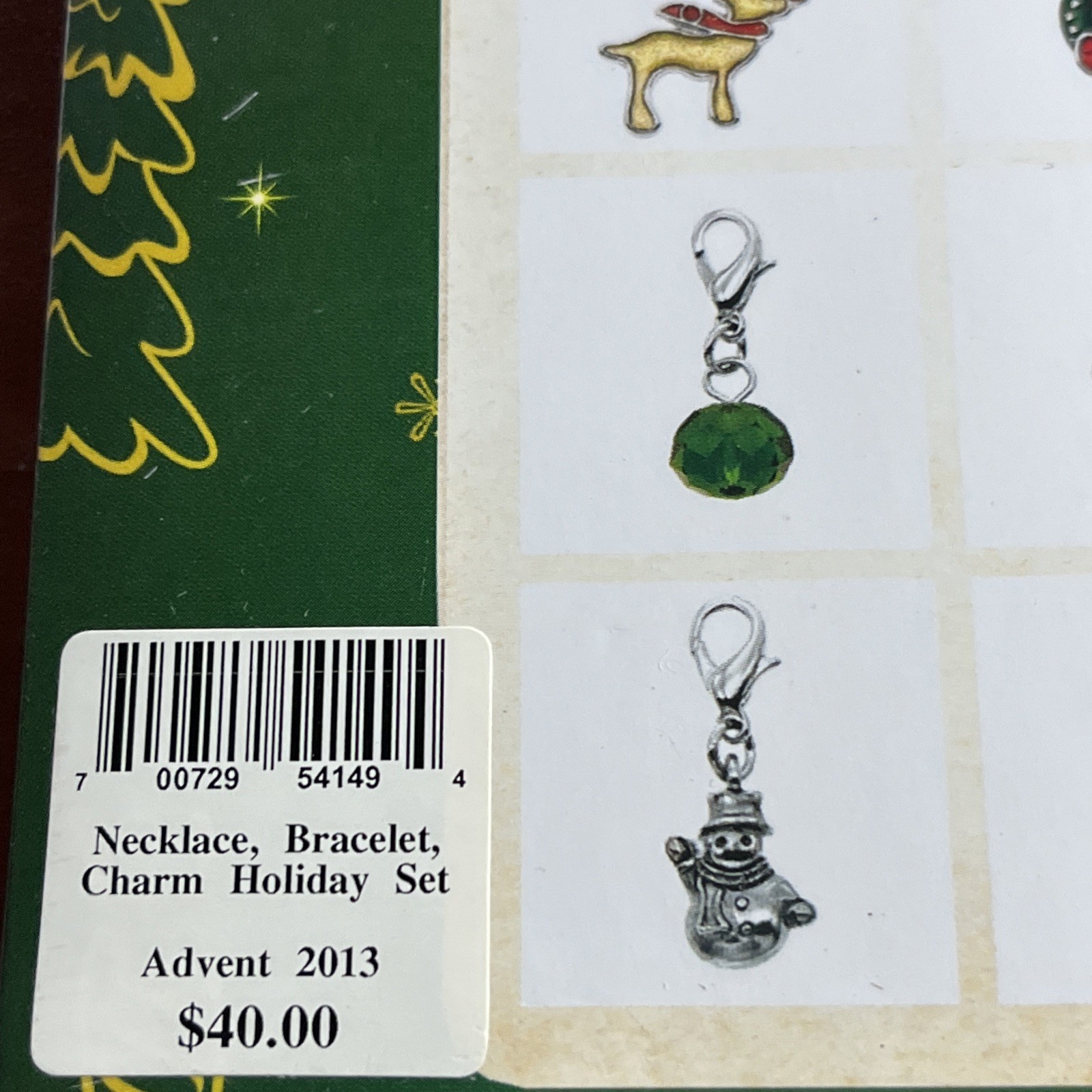 Advent Calendar Christmas Charm Collection Bracelet w/ Lobster Clasp – Sealed