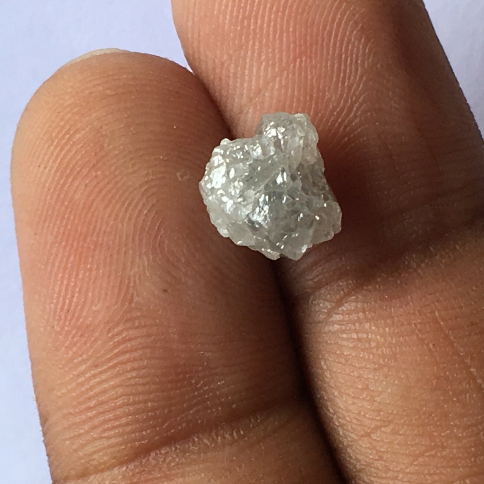 3.47Ct Natural White Gray Raw Diamond Loose Rough diamond I3 Clarity 8.86mm X69