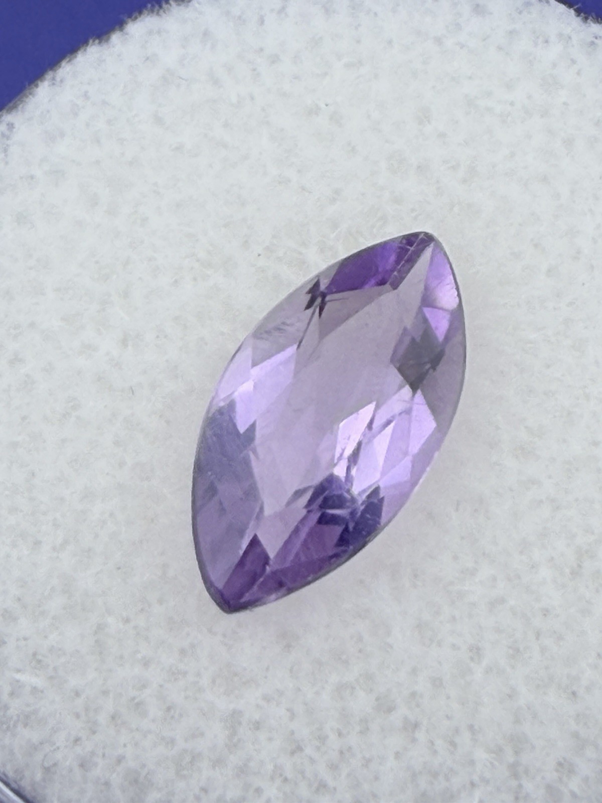 Natural Untreated Brazilian Amethyst Faceted Gemstone 6×12 mm 1.58 cts