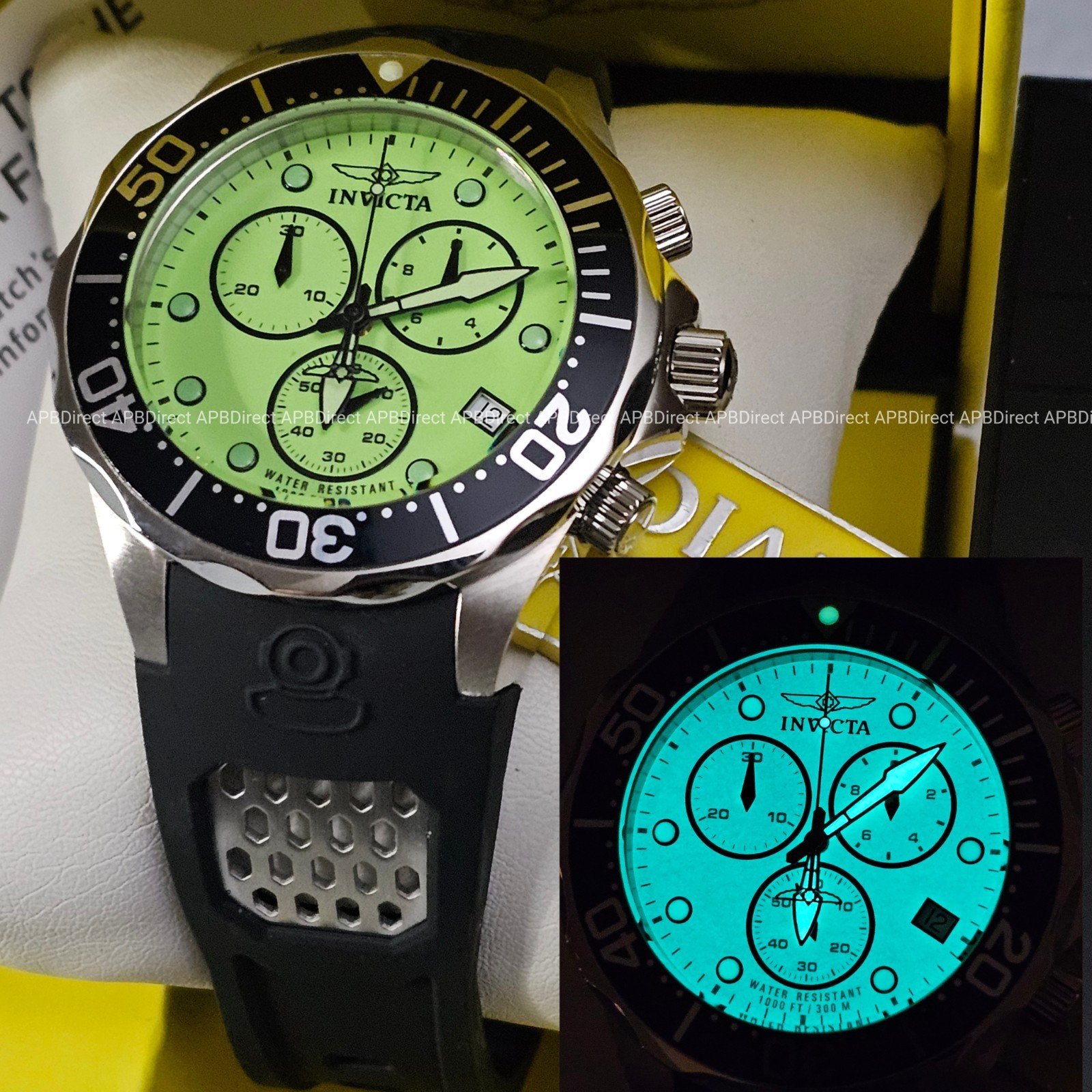 Invicta – Pro Diver – Swiss ETA G10.212 Chrono – Full LUME Dial – mens watch