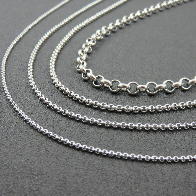 Stainless Steel 35.4 Inch(90 cm) 2.0mm Tiny Rolo Neck Chain Necklace