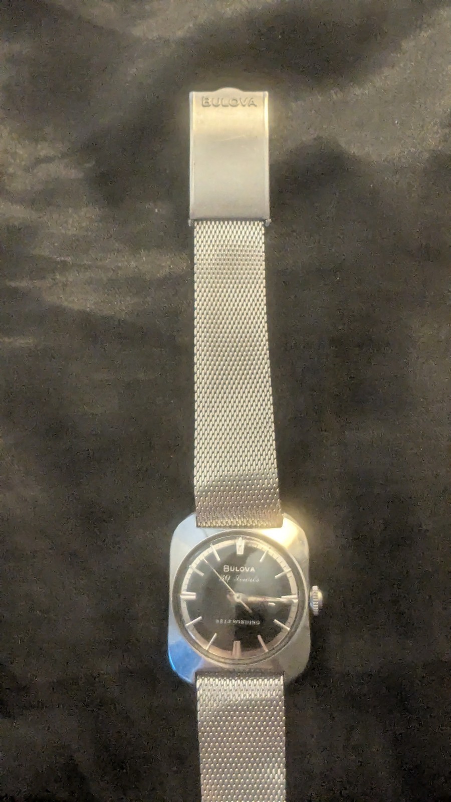 BULOVA M5 30 JEWELS MEN’S STAINLESS STEEL SELF WINDING WRISTWATCH WITH BAND 1965