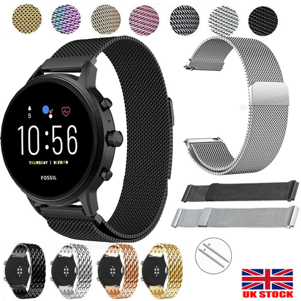 Metal Strap For Fossil Gen 6 5 5E 44mm/Gen 5 LTE 45mm/Gen 5 Carlyle Watch Band