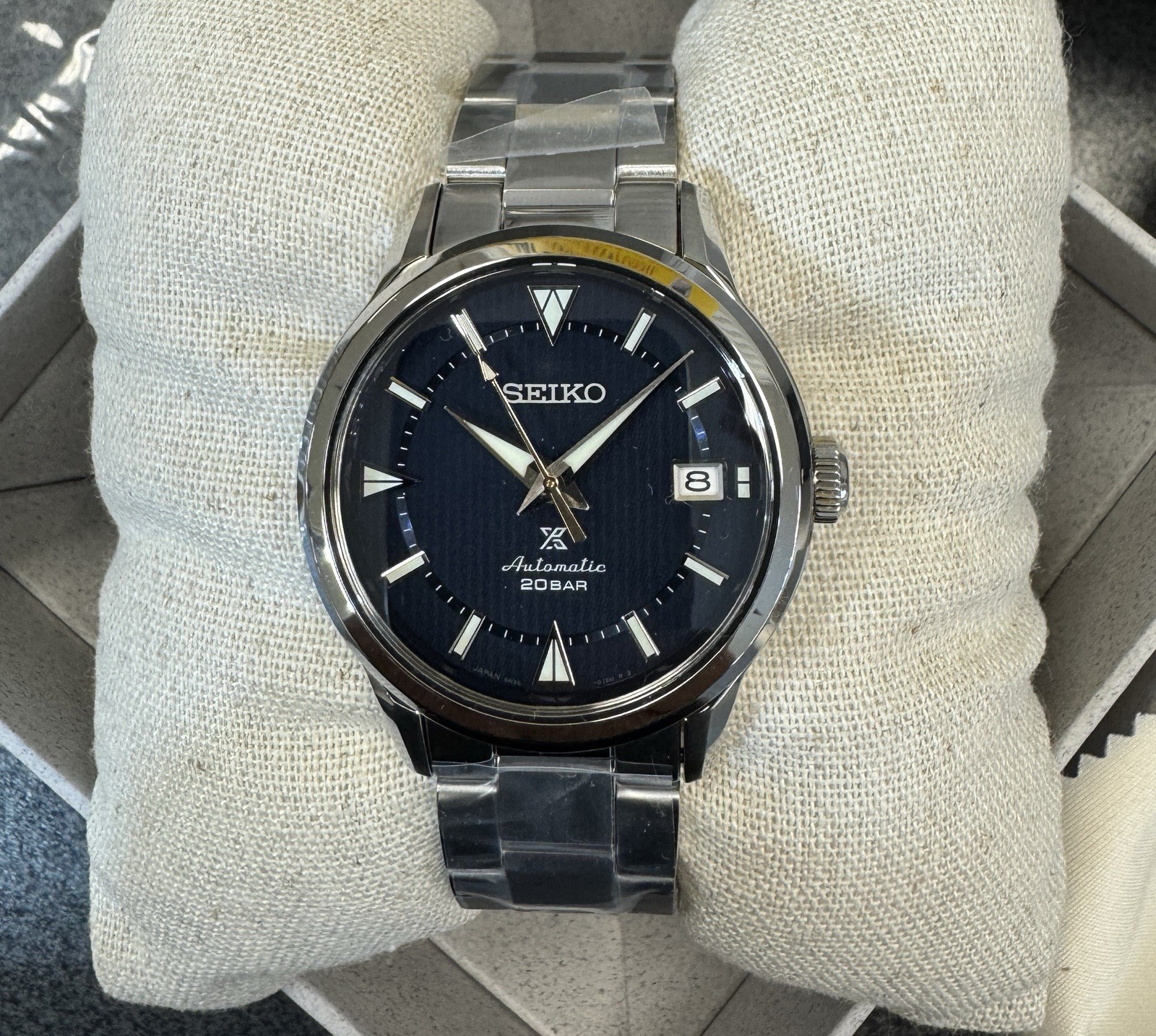 Seiko Prospex Alpinist Automatic Blue Dial Steel Bracelet Watch SPB249 Japan New