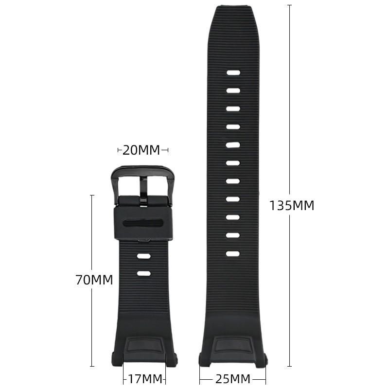 Watch Black Band Strap With Tool For CASIO Pro-Trek PRW-1500 PAW-1500 PRG-130