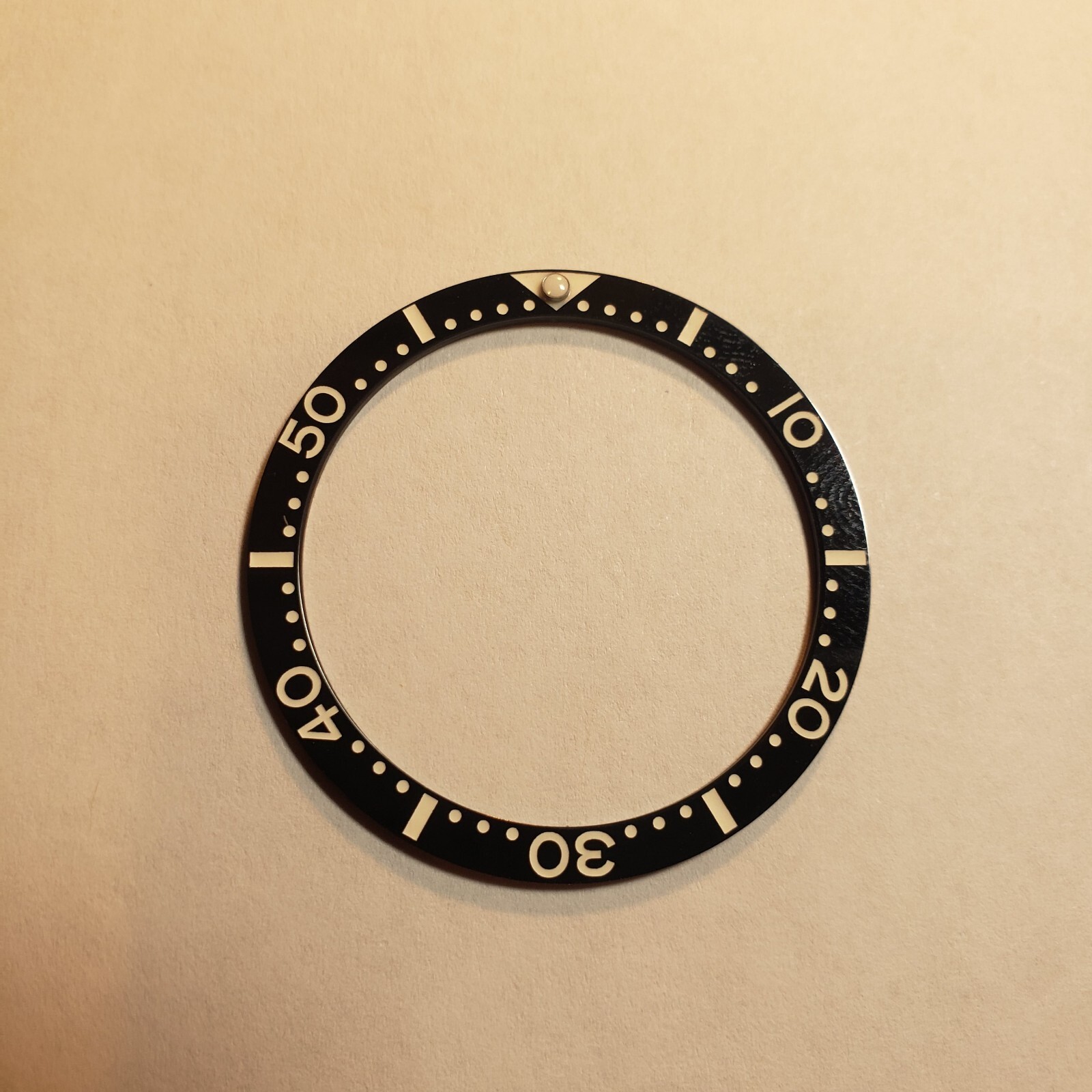 BLACK CERAMIC 38mm FULL LUME FLAT BEZEL INSERT for SEIKO With Pip