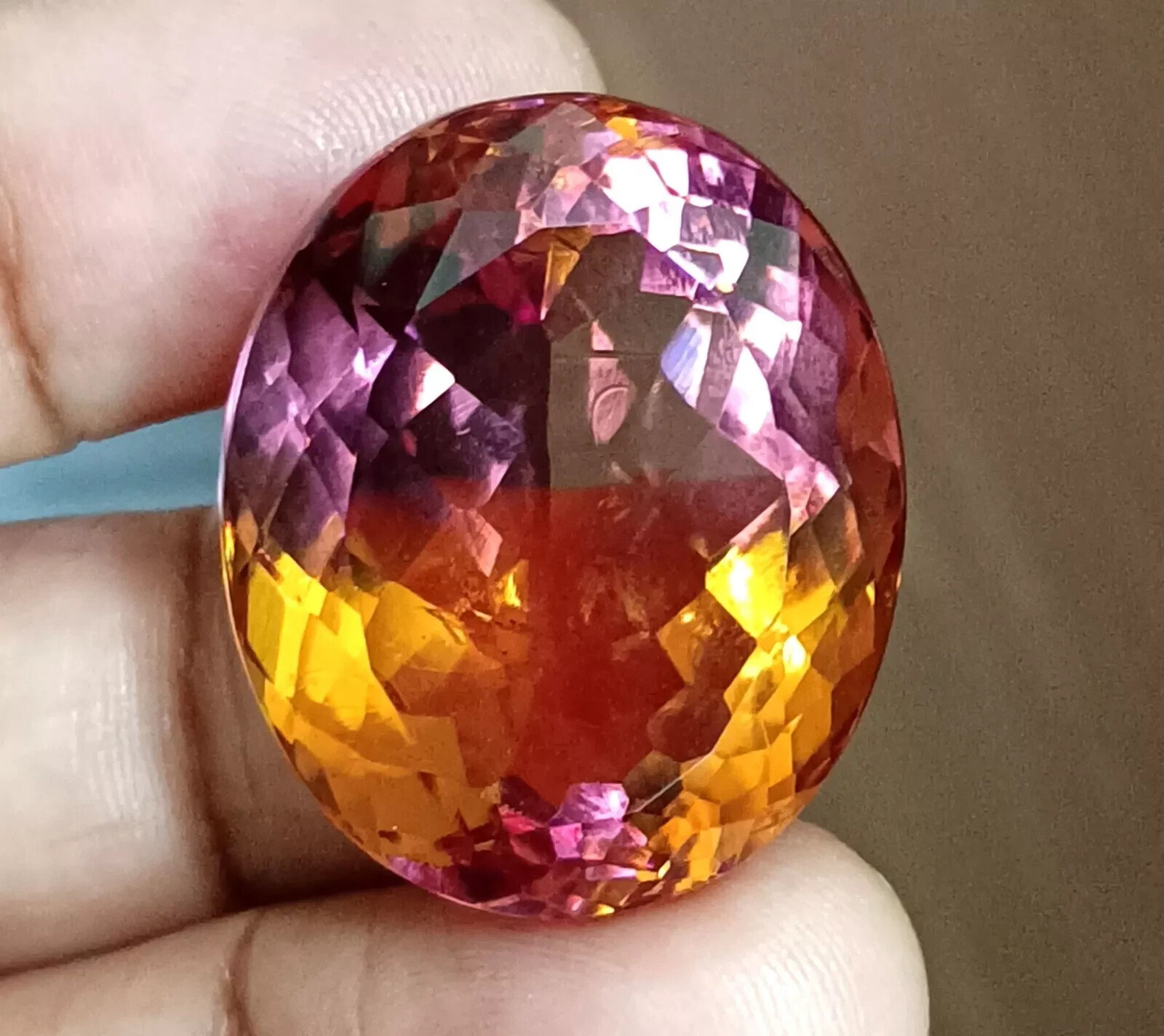 NATURAL Alexandrite (7 Color-Change) Oval Cut 71.85 Ct Loose Certified GEMSTONE