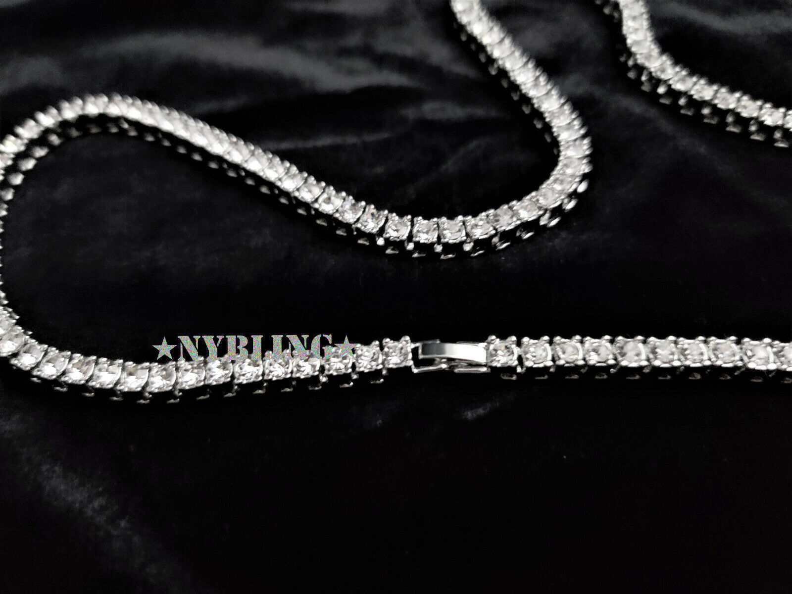 14K Gold Silver Plated Tennis Chain Choker ICED CZ Hip Hop Necklace 5MM Jewelry
