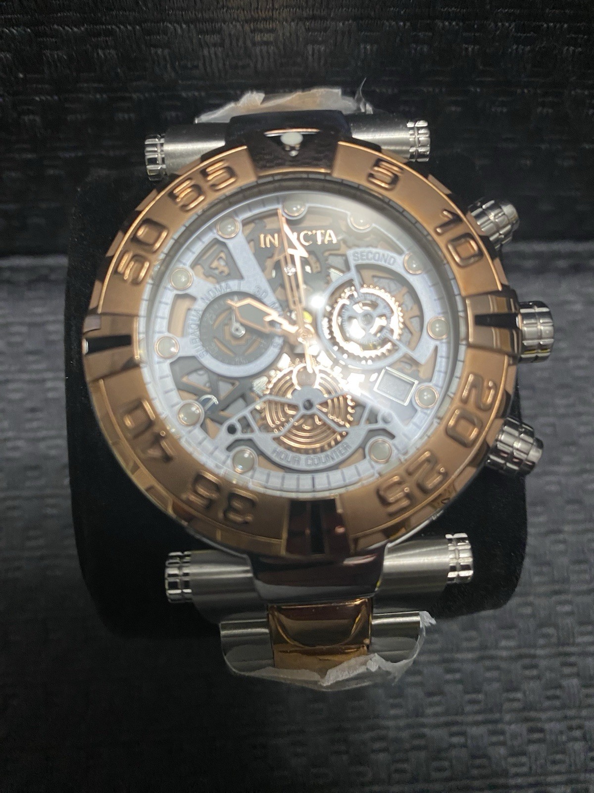 Invicta 47mm Subaqua Noma I Silver & Rose Gold Z60 Quartz LE Watch,Model#33365