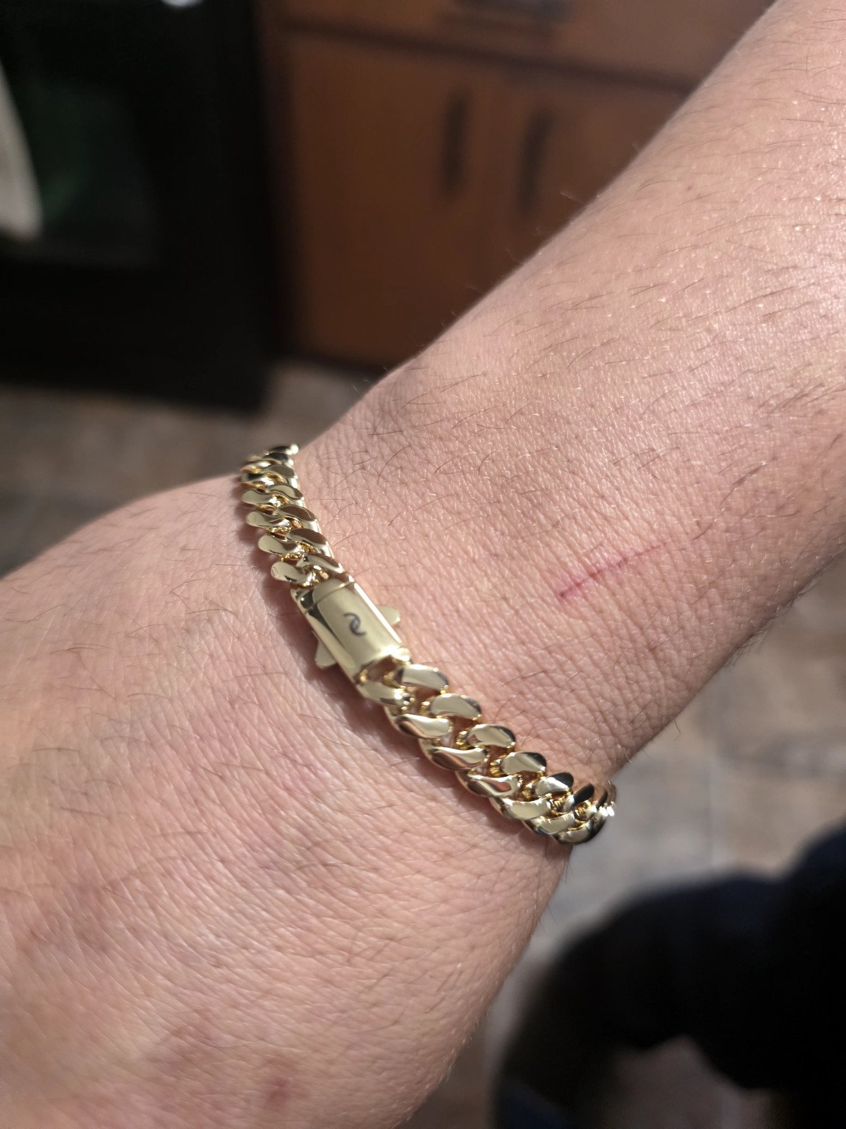 14k Gold Plated Monaco Chain, Bracelet, Anklet Cuban Link 6mm-8mm 7″-24″