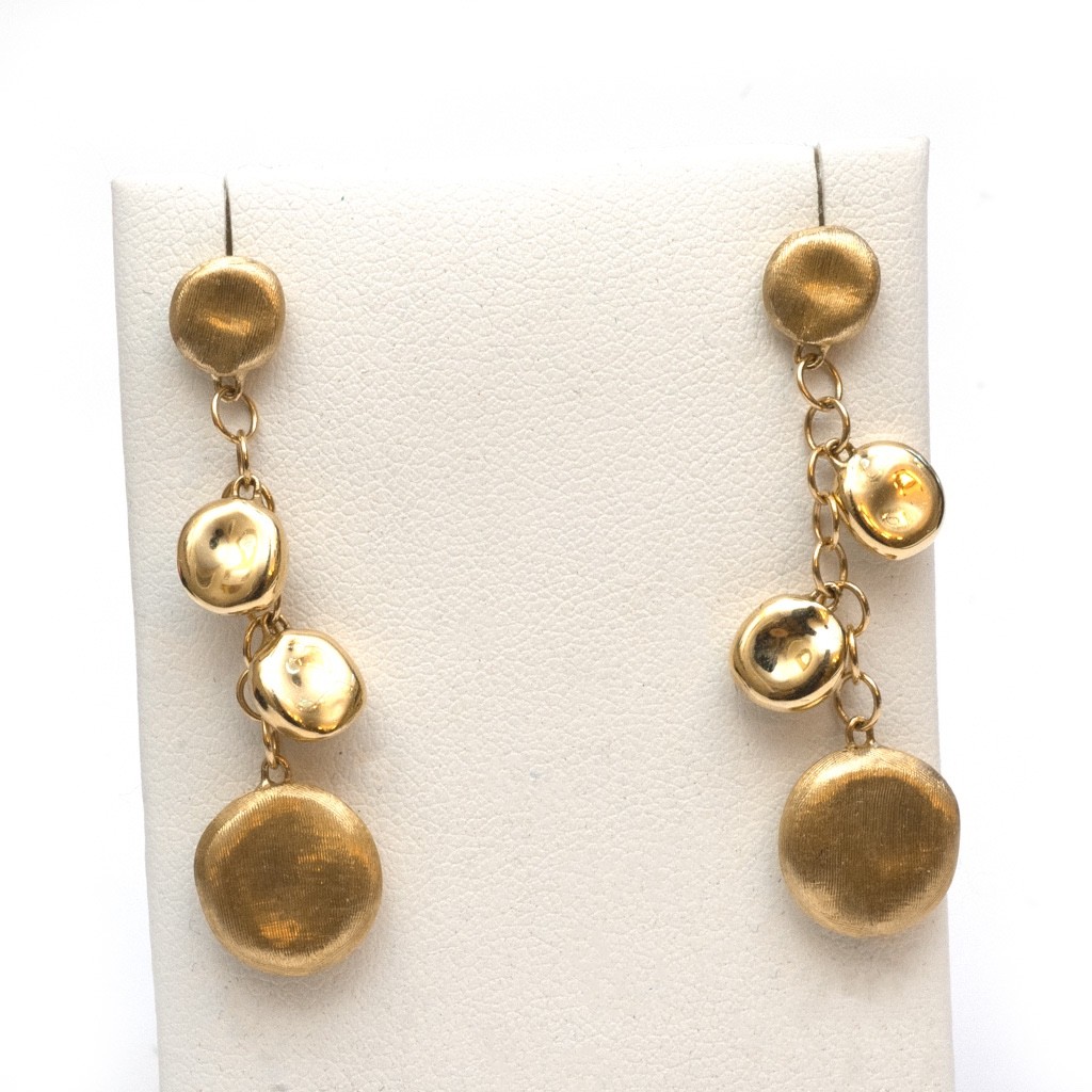 Marco Bicego Jaipur Link 18K Yellow Gold Drop Dangle Earrings NEW Authentic