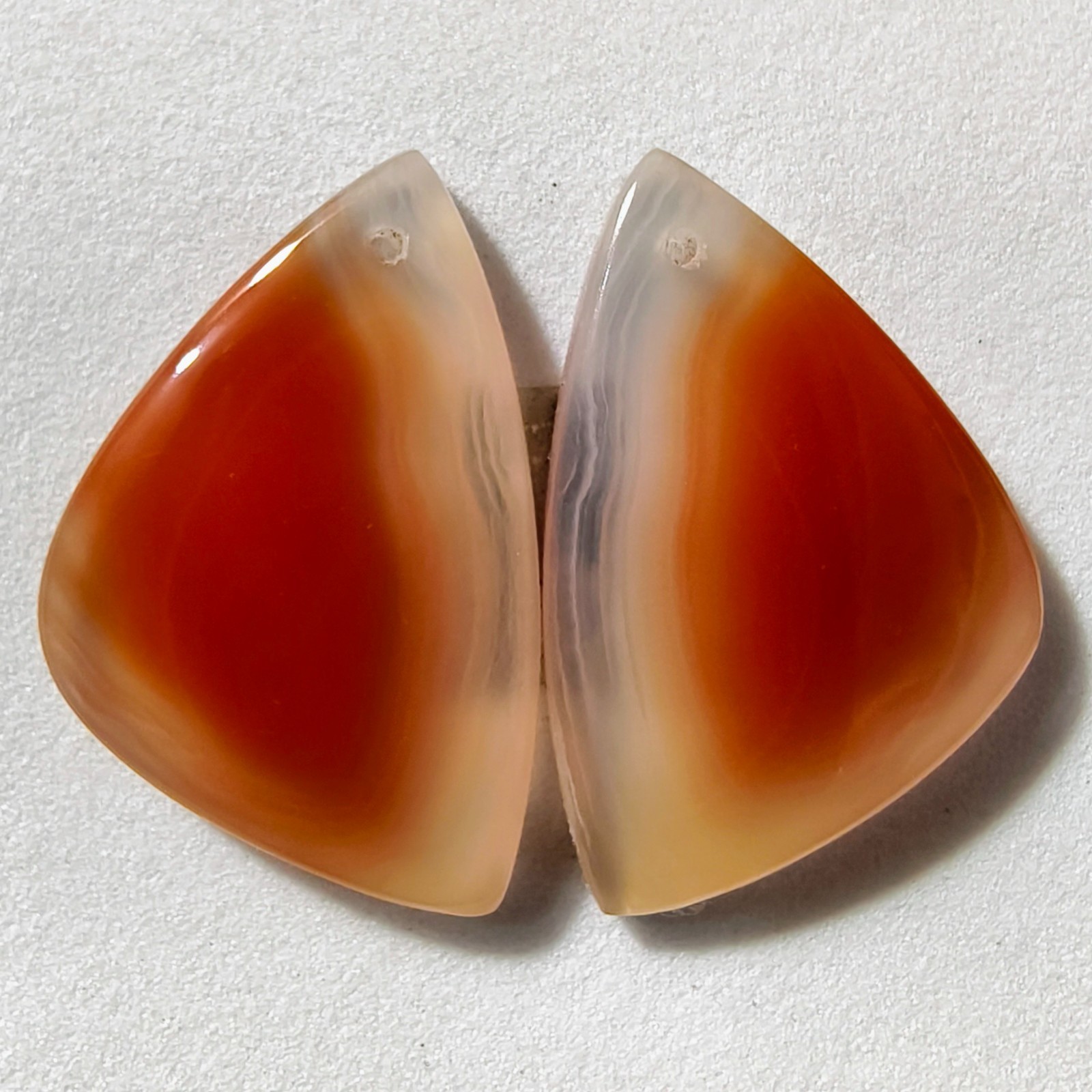 36 Cts Natural Botswana Agate Drilled Pair Cabochon Gemstone 29.5 X 19.2 MM