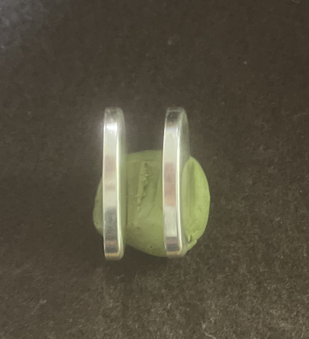 One 22x6mm Plain Oval Bezel Cup Setting 24gauge Sterling Silver