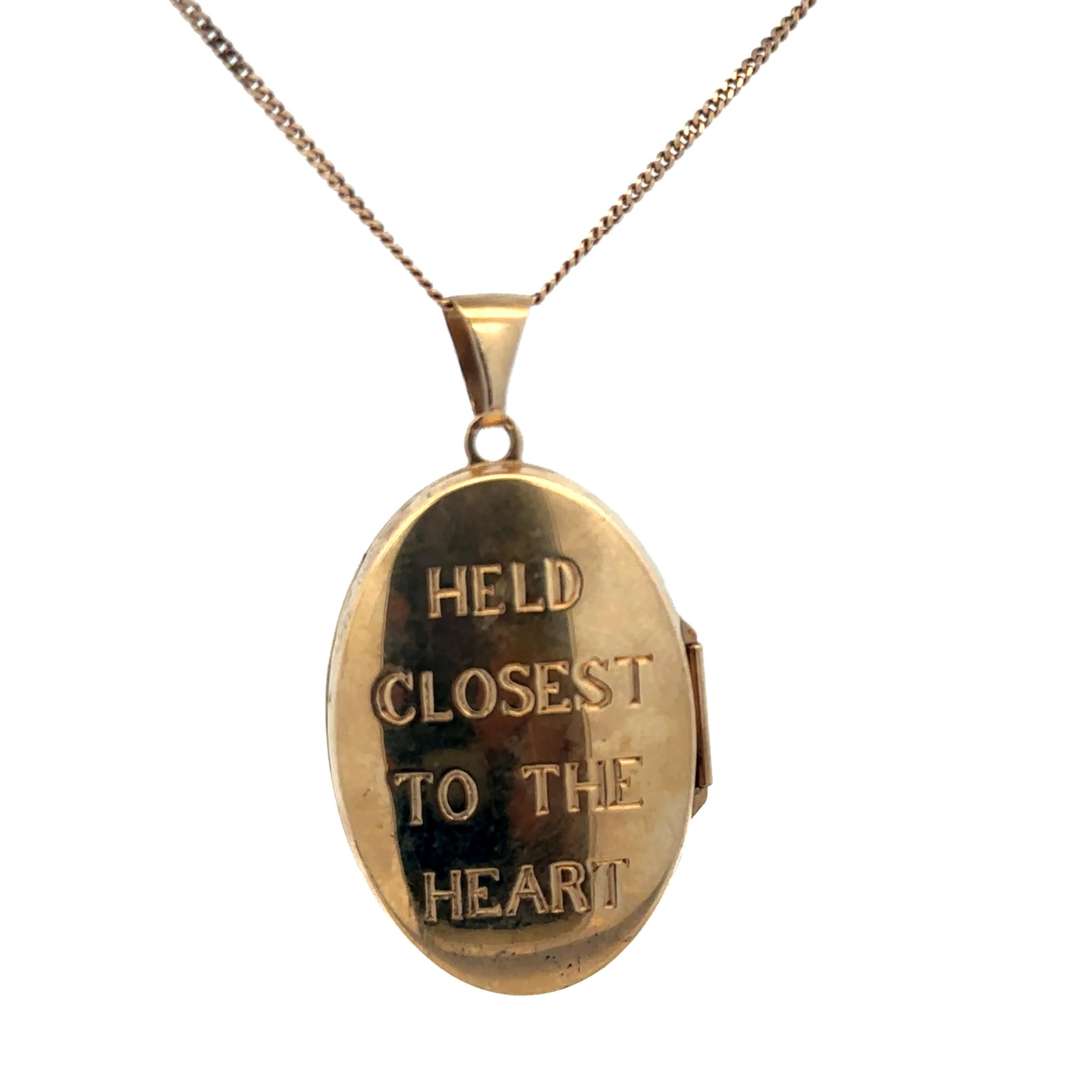 9ct yellow gold locket pendant 5.8g (sh24955l)