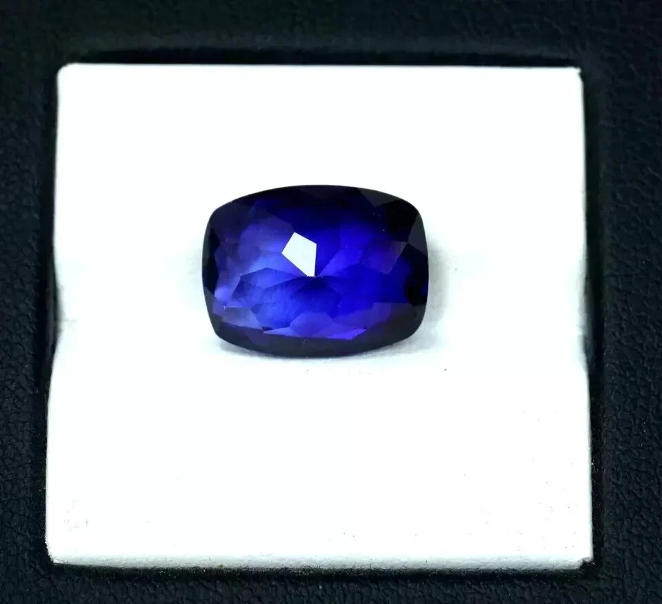 8-10 Ct Natural Ceylon Royal Blue Sapphire Cushion Cut Certified Loose Gemstone