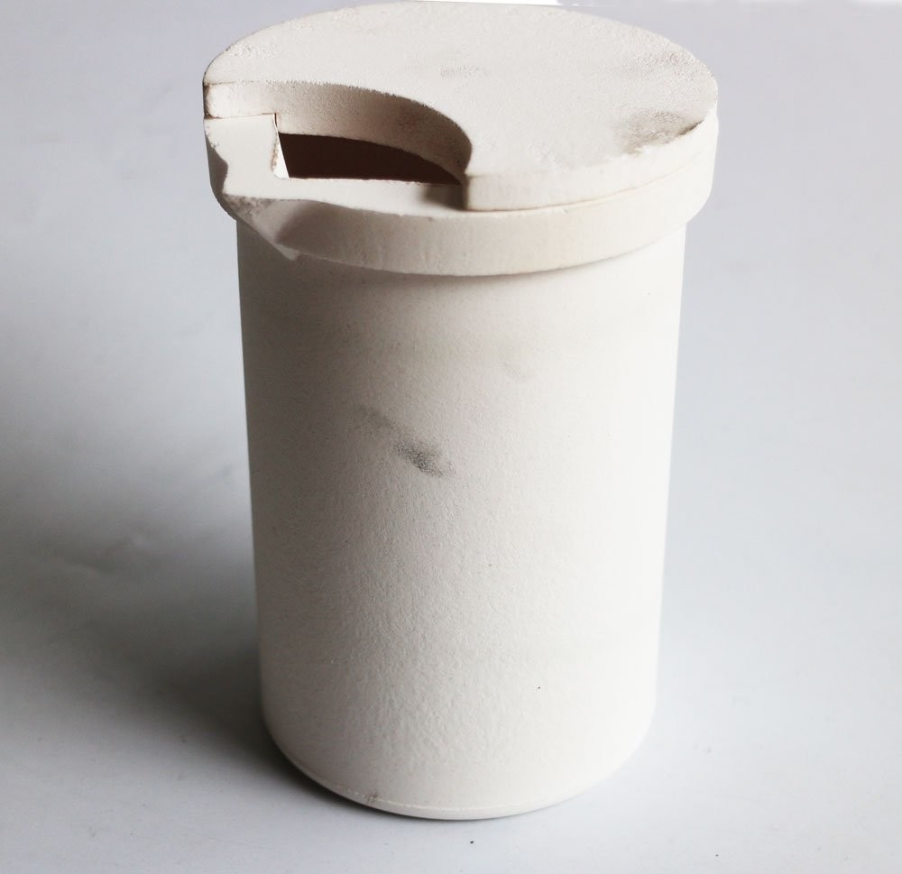 Ceramic Melting Crucible Cup 1kg/2kg/3kg with Cover for Gold Silver Copper Casti