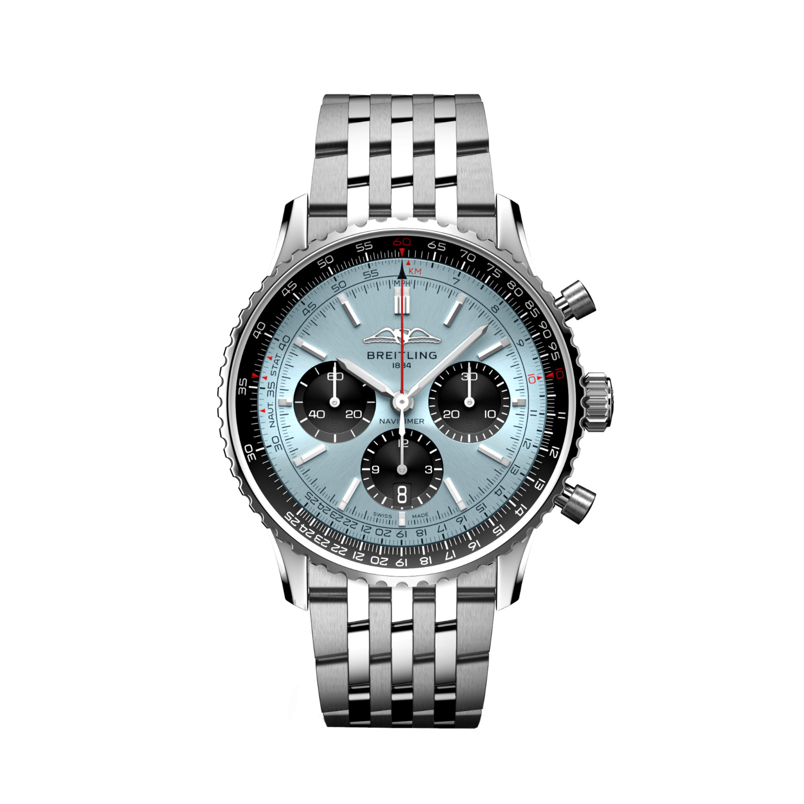 Breitling Navitimer B01 Chronograph 43 Ice Blue Dial Watch AB0138241C1A1