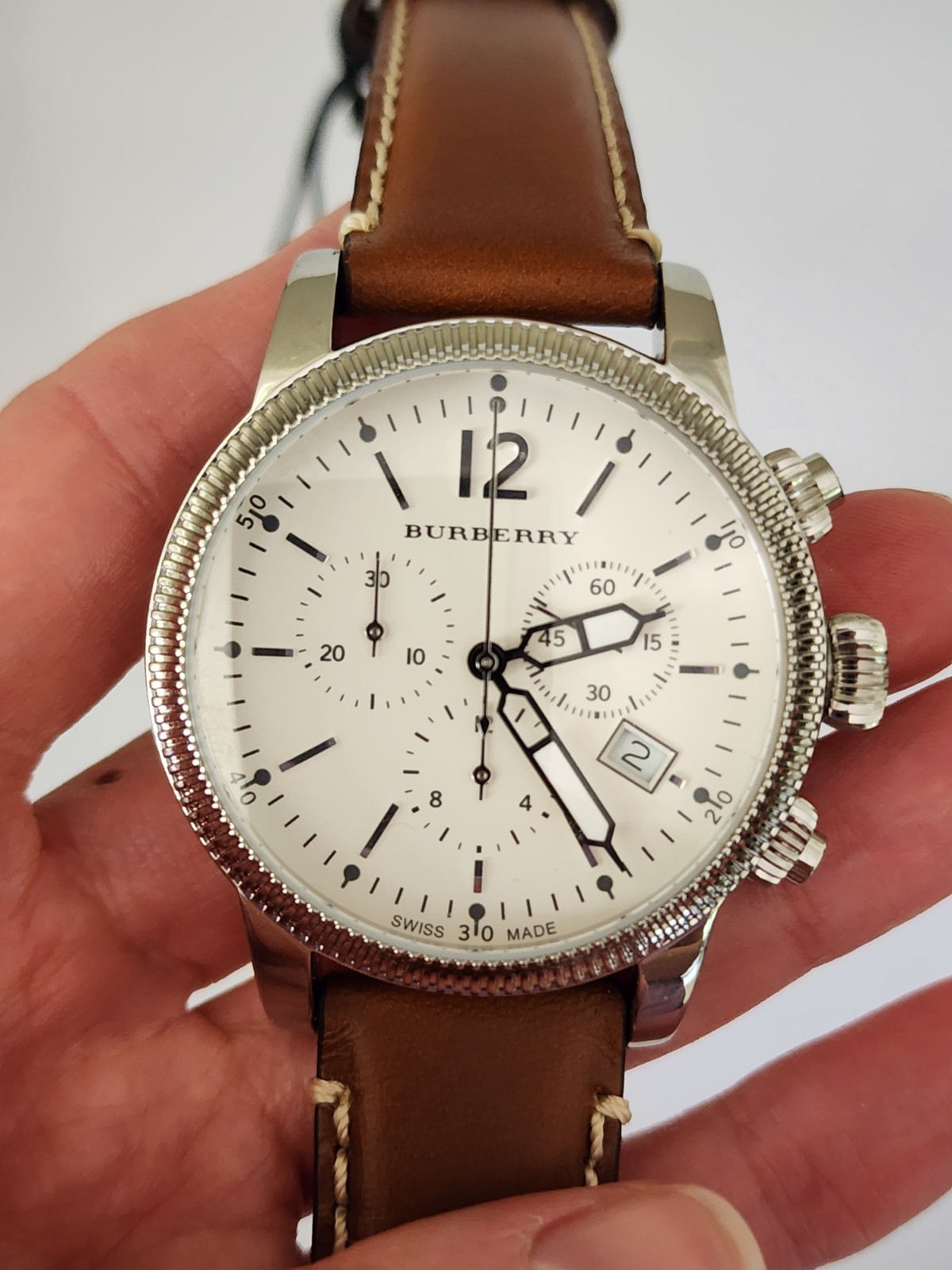 $695 Brand New Burberry Men Watch Chronograph BU7817 “The Utilitarian” 42 mm