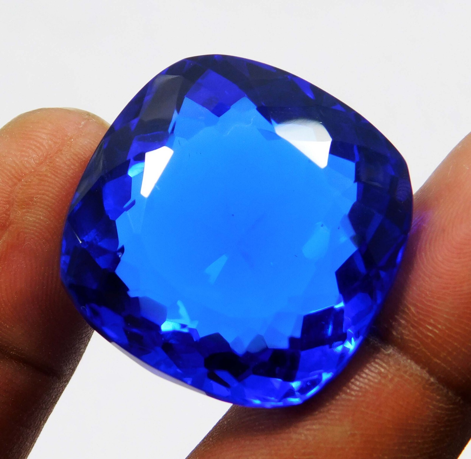Natural 77.70 Ct Blue Tanzania Of Tanzanite Certified Cushion Cut Loose Gems