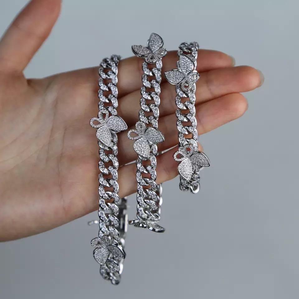 2 PIECE SET CUBAN ANKLET AND BRACELET