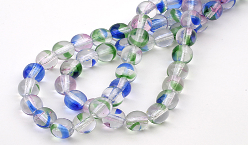 50 Multi Colors Czech Glass Round Beads 6MM LIMITED