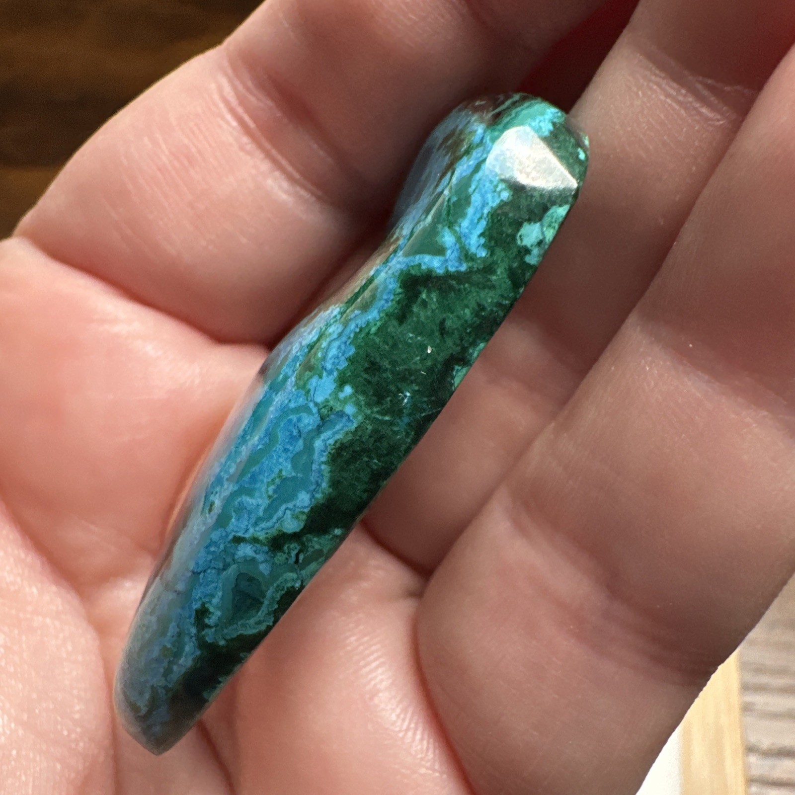 Ray Mine, Arizona Chrysocolla Malachite Gemstone Cabochon 105ct GORGEOUS!