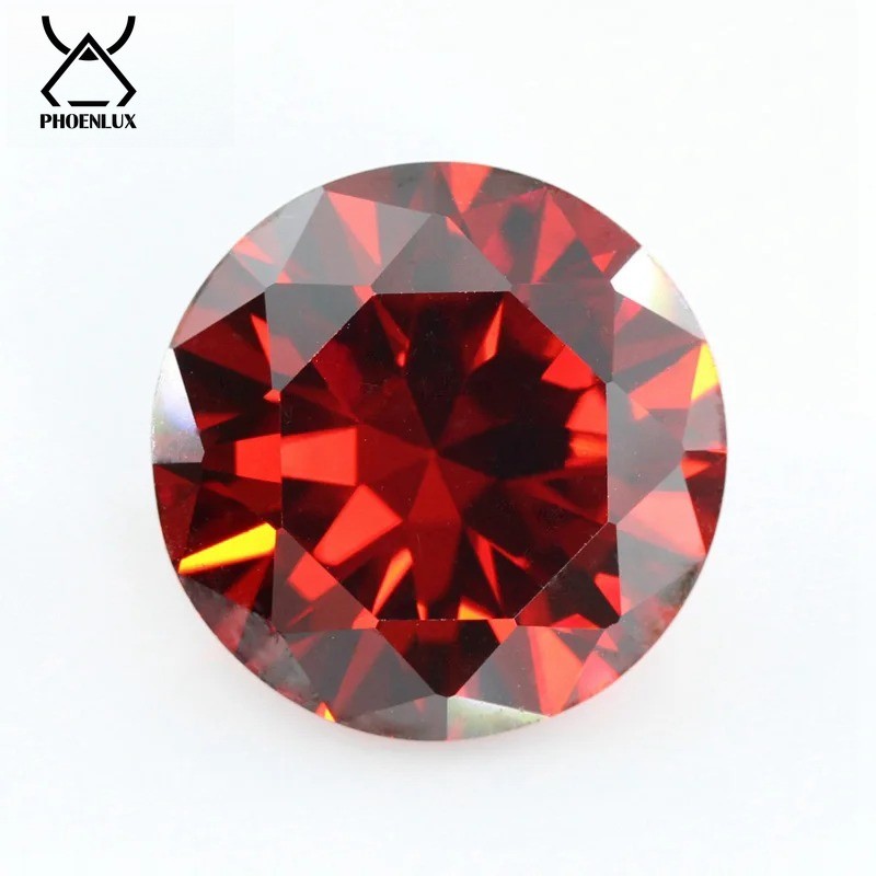 5A 14 Colors Round Red Black Cubic Zirconia Stone Loose CZ Stones For Jewelry
