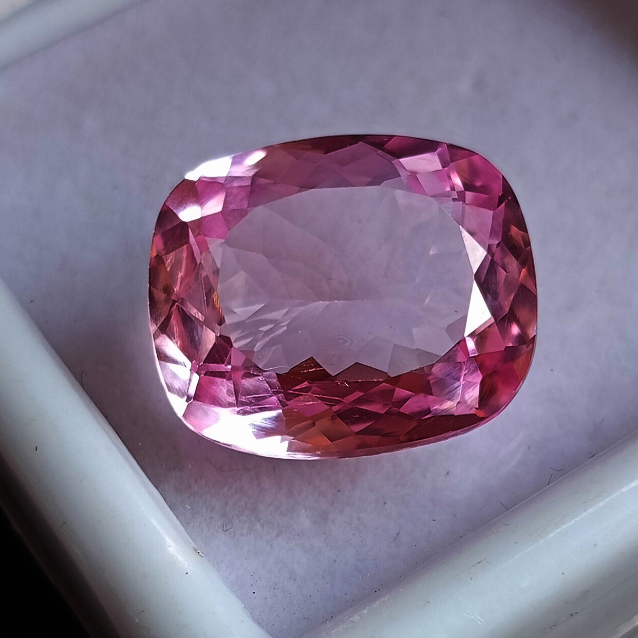 Pink Sapphire Natural Cushion Cut 12+ Ct Loose Gemstone For Necklace Making