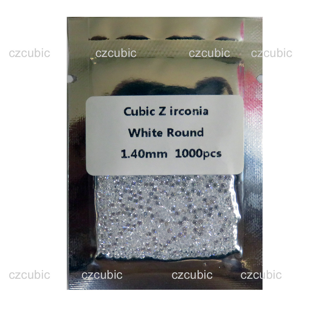 1000 PCS ROUND CUBIC ZIRCONIA/CZ LOOSSE STONE 5A QUALITY 0.80-2.50 MM FREE SHIP