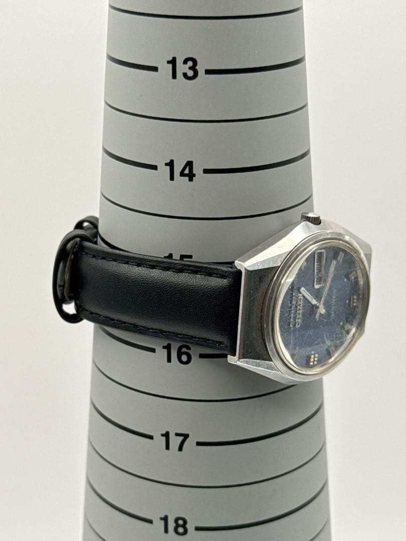 Citizen Adorex Automatic Day-Date Dress Watch 37.4mm Blue Dial 4-385136