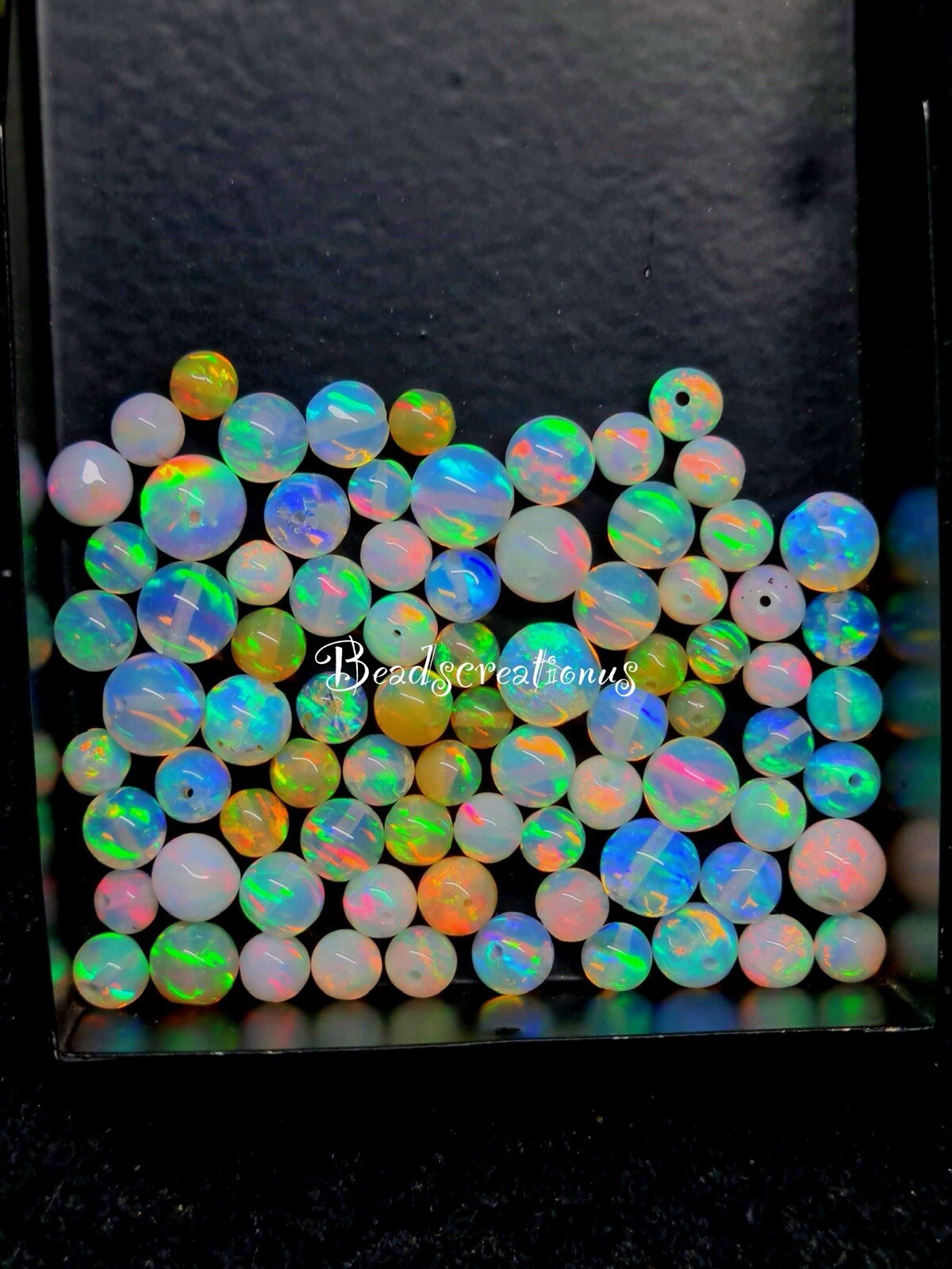 Natural Ethiopian Opal Beads – Smooth Opal Balls – Drilled Opal Balls – Opal