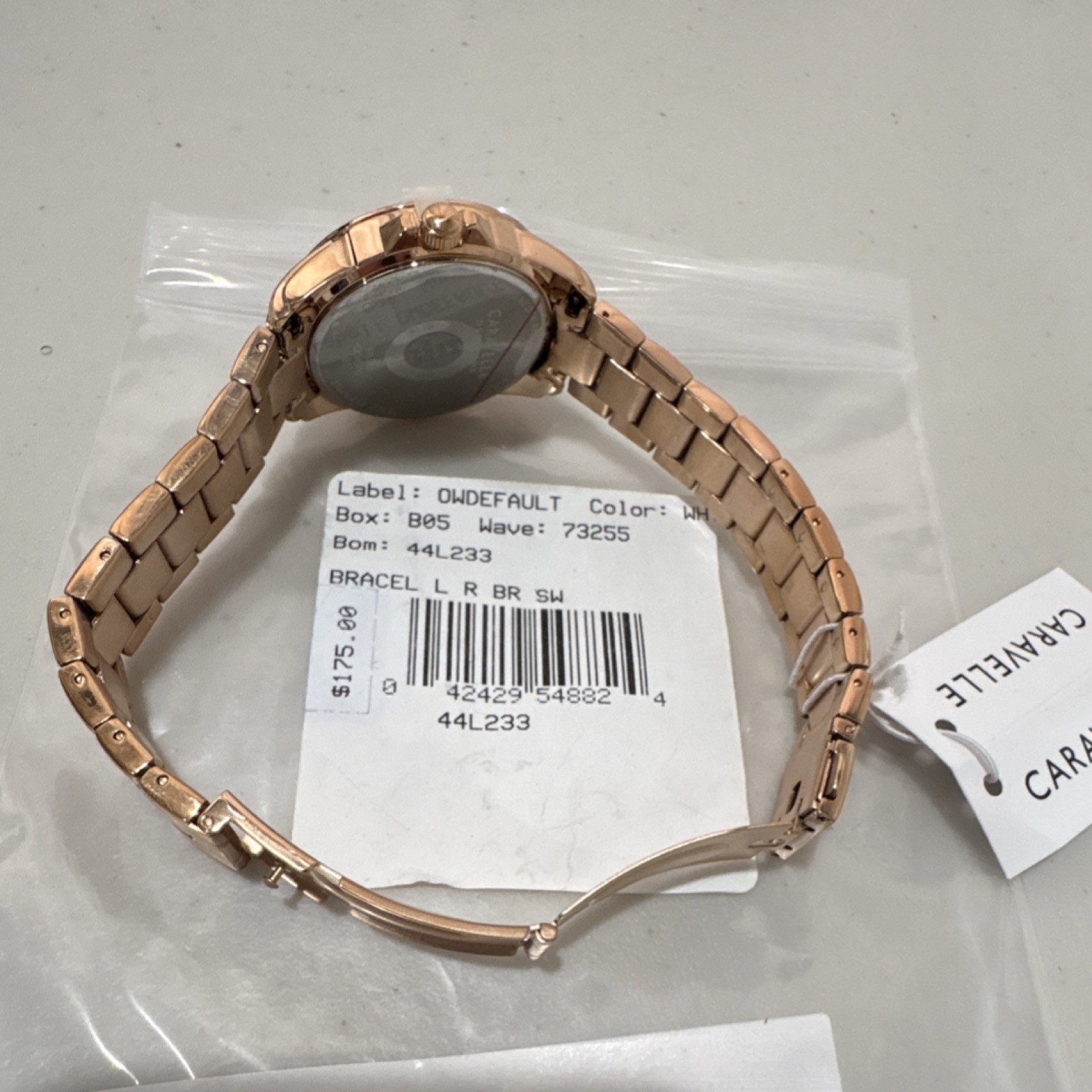 New Caravelle New York Women’s Rose Gold Quartz Analog Wristwatch 44L233