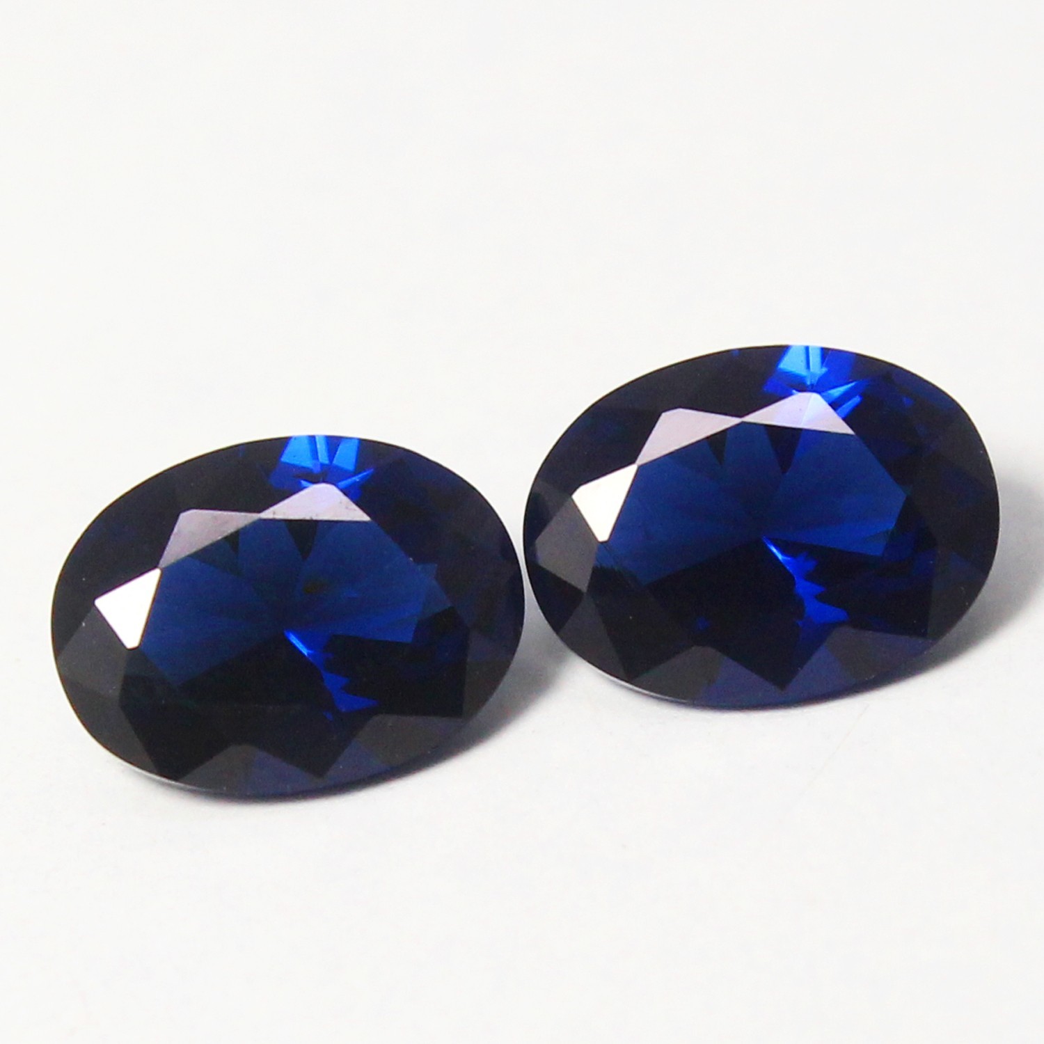 Natural Certified Ceylon Blue Sapphire 6×4 MM Oval Pair Unheated Loose Gemstone