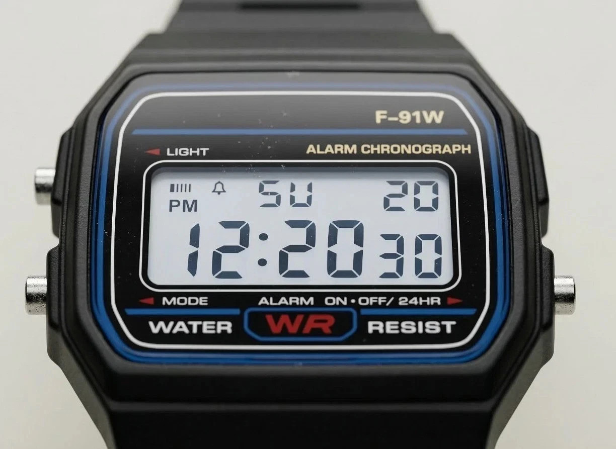 F91W Classic Digital Watch Resin Strap Stopwatch Chronograph Sport Men