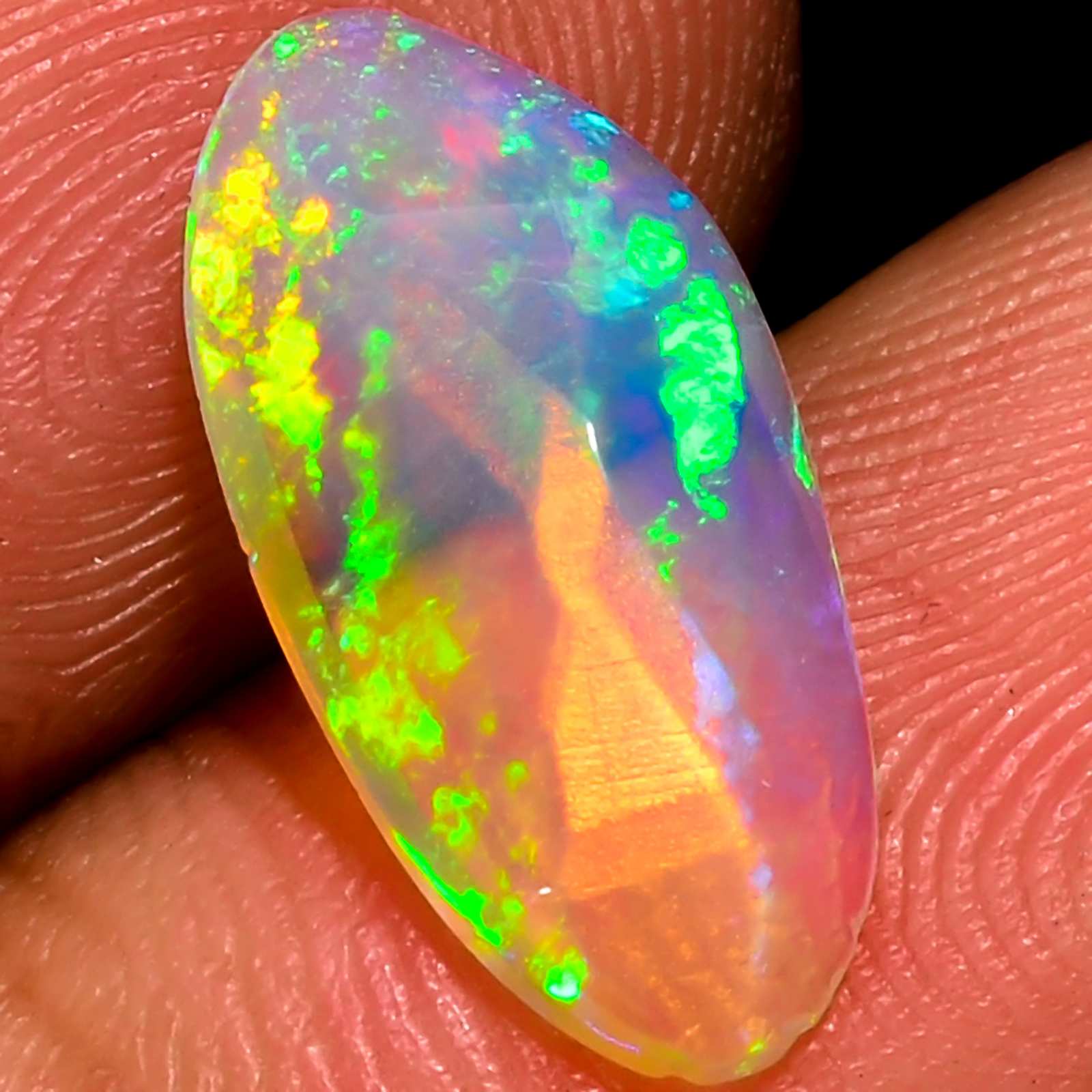 Natural Ethiopian Opal Faceted Rose Cut Loose Gemstone 1.2 Ct 14X7X3 mm GC-31618