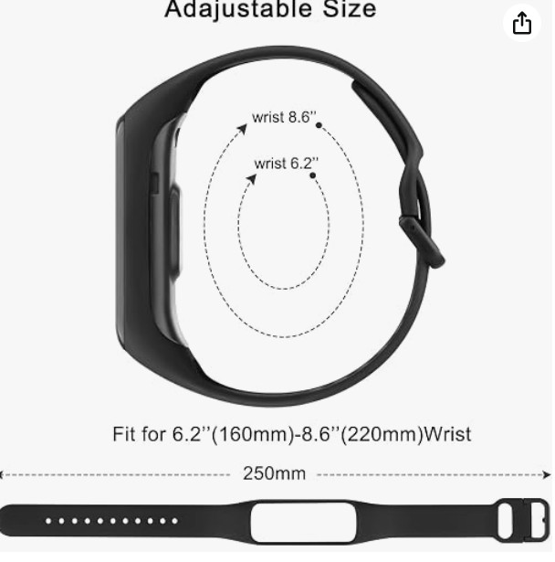 Wanme Replacement Bands for Samsung Galaxy Fit 2 Band Women Men, 3 PACK Silicone
