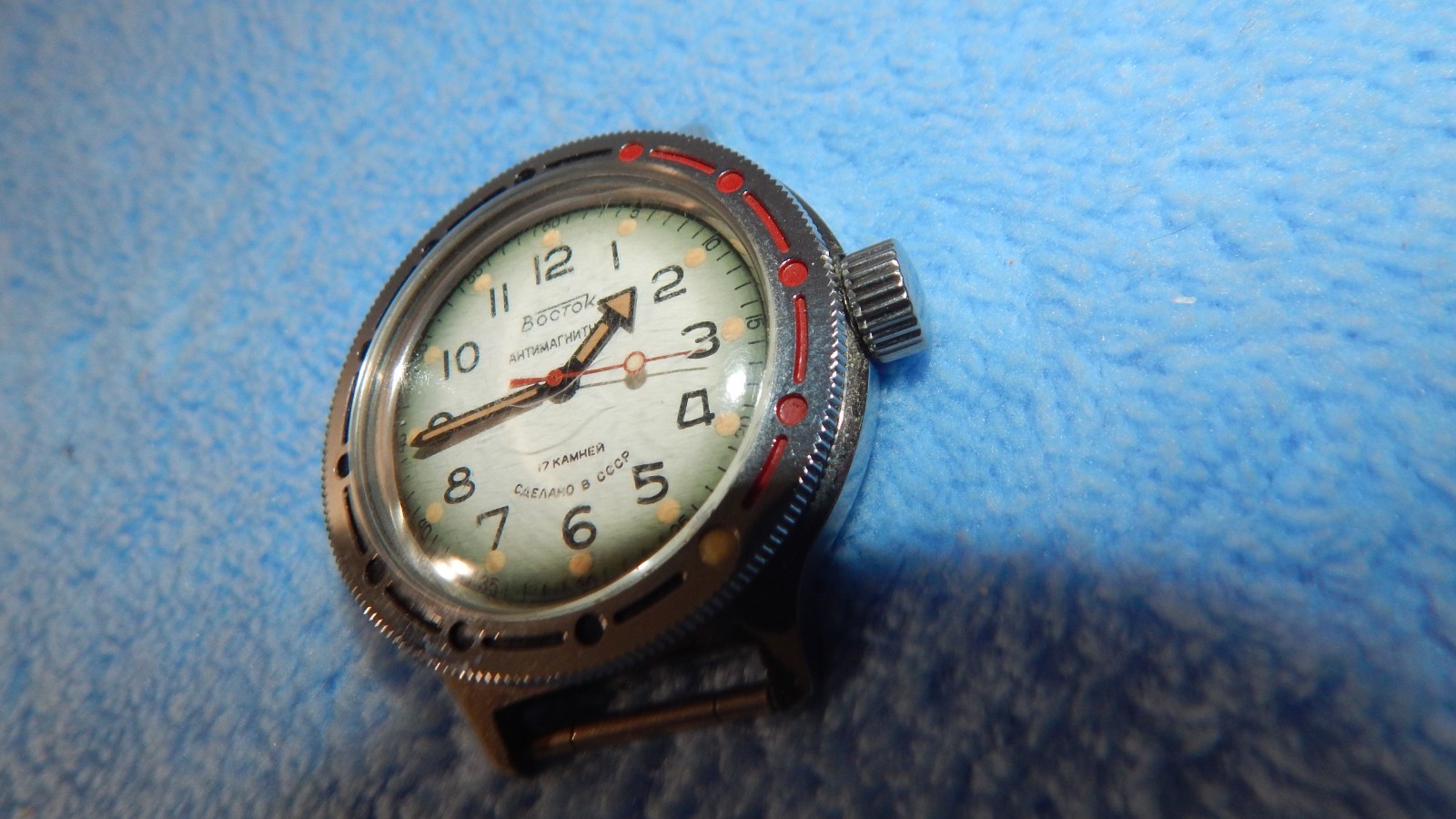 VOSTOK Amphibia 17 Jewel 2409 Automatic 200m Russian Diver 44mm Watch No Band