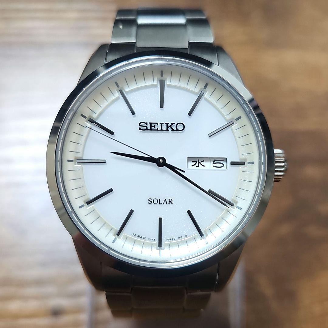 Seiko V158-0AM0 Solar Watch Mens Wrist 19cm/7.5in