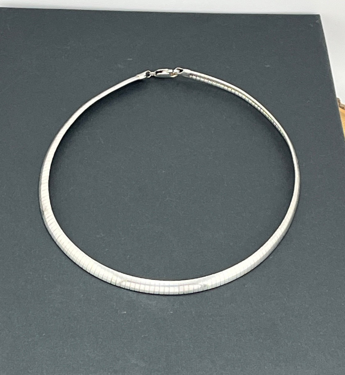 Sterling Silver Omega Chain Necklace 16″ Long 1/4″ Inch Wide 25 Grams