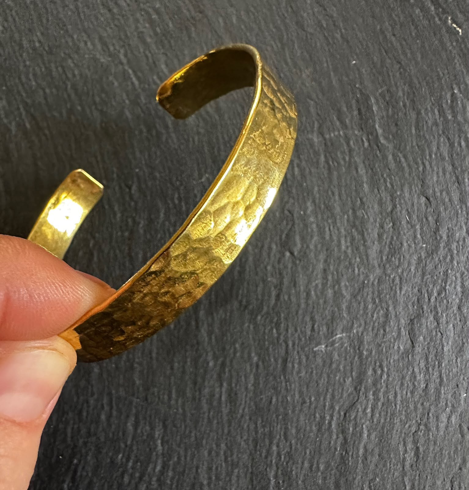 Handmade Spanish Copper Cuff Bracelet, Hammered Adjustable Open Bangle, Artisan