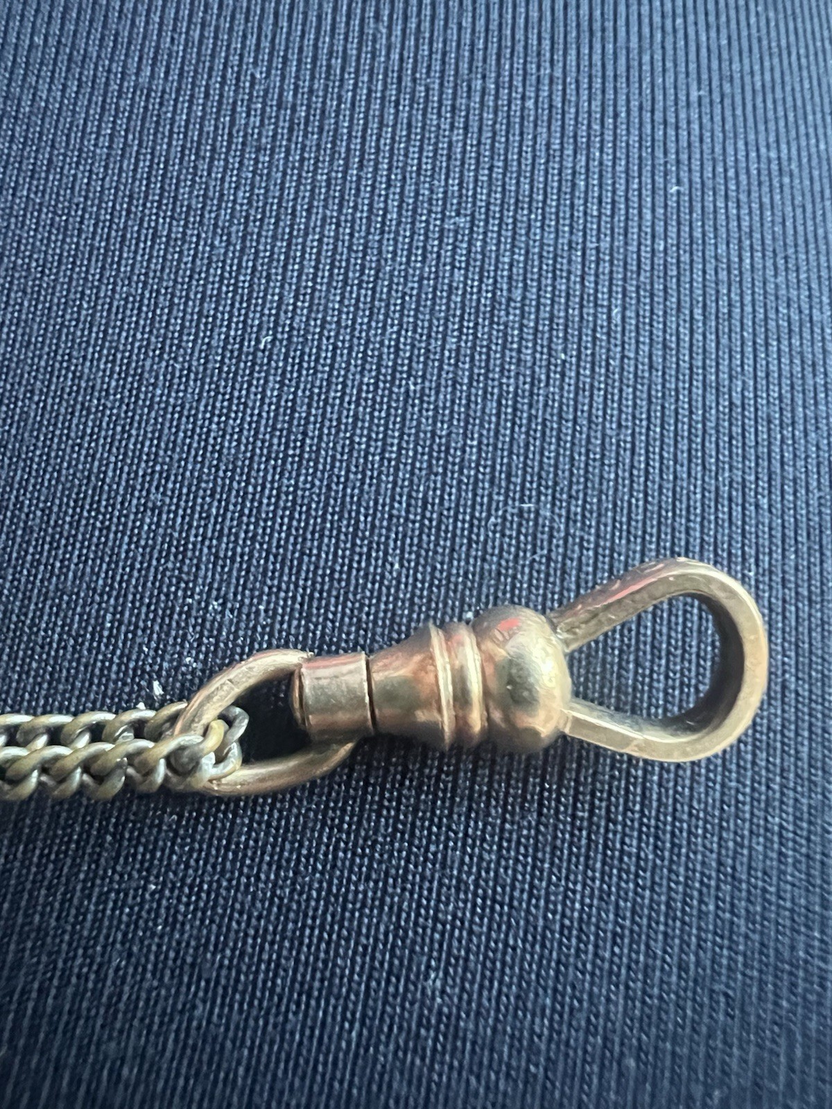 S.O.B. Co Gold Filled ? Pocket Watch Fob Swivel Dog Clasp On Chain Read C4