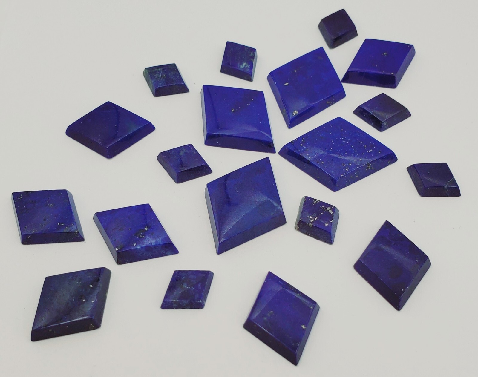 5 Pieces Natural Lapis Lazuli Diamond shape Bevel Buff top cut 16×12 MM