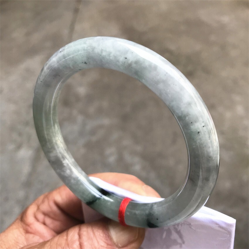 61mm Natural Green Myanmar Jadeite Jade Bracelet Bangle Emerald Jade Bracelet