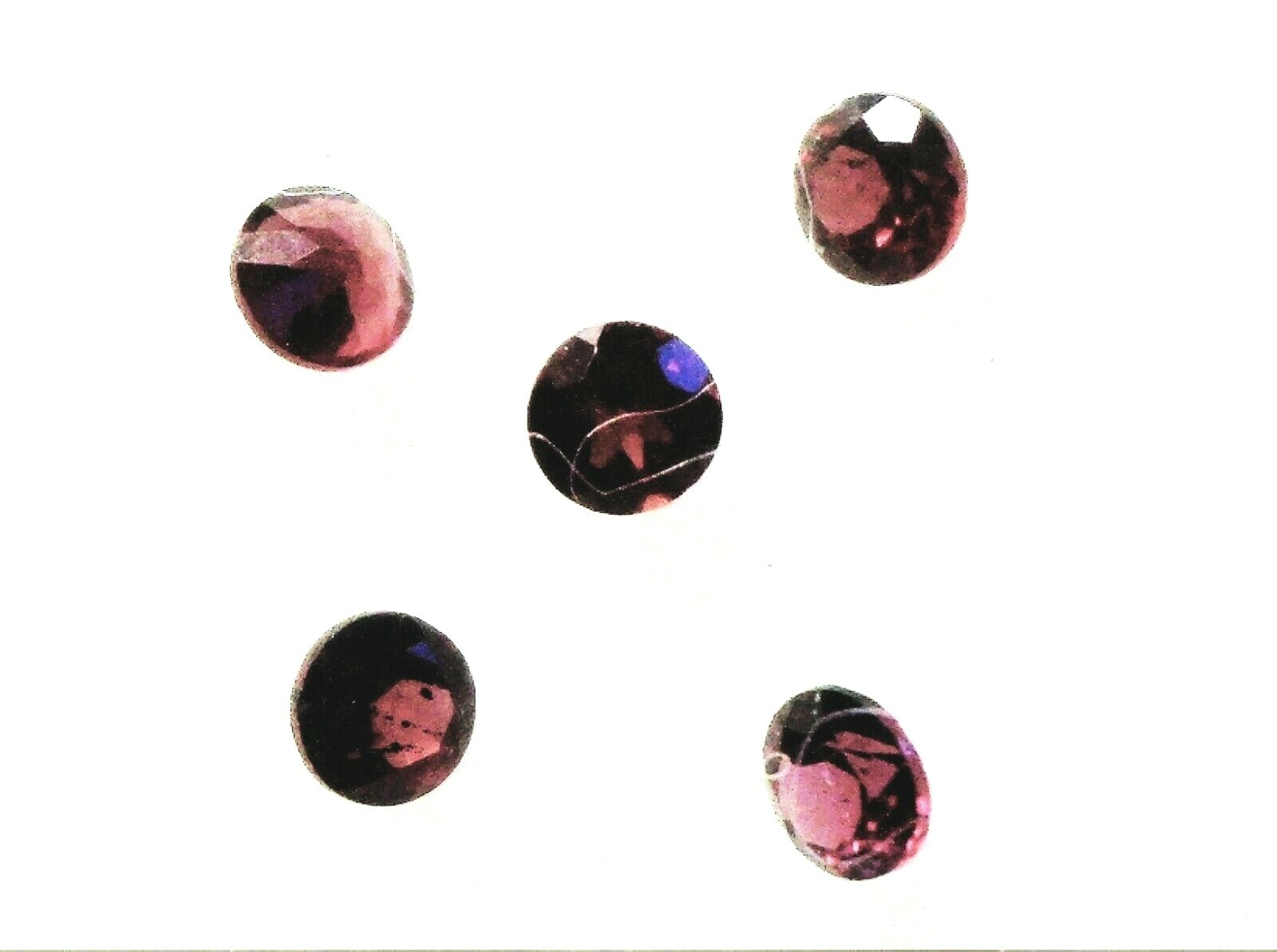 2 – 2.50mm ROUND CUT ROSE RHODOLITE GARNET GEMSTONE MOZAMBIQUE FIVE PIECE LOT